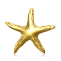 Smooth Starfish Brooch In Gold And Silver Tone Finishes view 1