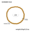 Stainless Bead Charm And Plain Ball Bracelets Styles view 8