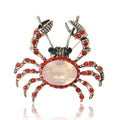 Crystal Crab Brooch With Red Or Green Striped Legs view 5