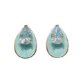 Pastel Teardrop Stud Earrings in Three Colors with Decorative Details view 5