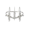 Silver Gold Crystal Leaf Multi Finger Ring Wheat Branches view 5