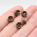 Double Sided Flower Cap Spacer Beads in Two Sizes for Jewelry Making view 3