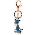 Rhinestone Giraffe Keychain With Split Ring And Lobster Clasp view 5