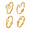Gold Titanium Steel Crystal Pearl Star Square Bangles view 5