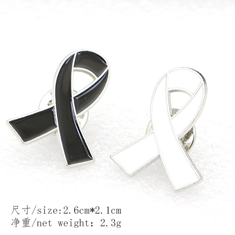 Red Ribbon Heart Alloy Keychain for Awareness Event Gifts