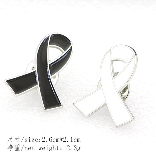 Red Ribbon Heart Alloy Keychain for Awareness Event Gifts