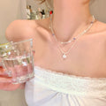 Blue Beaded Layered Star Necklace in Two Styles Fashion Jewelry view 6