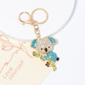 Rhinestone Koala Bear Keychain Bamboo Alloy Gold Clasp view 7