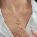 Crescent Moon And Sun Center Pendant Necklace In Four Styles view 2