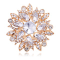 Red Flower Crystal Eight Designs Metal Brooch Pin for Jackets and Lapels view 7