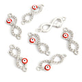Rhinestone Infinity Evil Eye Two Loop Connectors in 12 Styles view 6