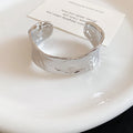 Gold Silver Bamboo Twist Hammered Open Cuff Bangles Six view 9