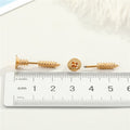 Black Gold and Silver Tone Screw Shape Stud Earrings view 2
