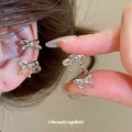 Tiny Bow Double Ear Cuffs in Polished Statement Design view 3