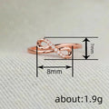 Infinity Line Clear Stone Finger Rings Three Colors view 4