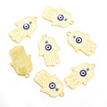 Enamel-Look Silver Gold Evil Eye Alloy Charms in 10 Styles view 11