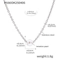 Stainless Steel Imitation Pearl Chain Necklaces Gold Steel view 6