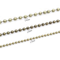 Metal Ball Chains in Four Finishes and Multiple Diameters view 2