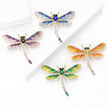 Long Tail Dragonfly Brooch in Four Gradient Enamel Colors view 3
