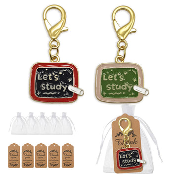 Lets Study Chalkboard Enamel Lobster Clasp Two Colors