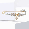 Crystal Twin Fish Safety Pin Brooch in Gold or Silver Tone view 4