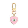 Twelve Piece Gold Tone Pastel Heart and Round Evil Eye Keychain Set view 3