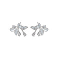 Enamel Flower Bracelet and Butterfly Pearl Stud Earrings view 5