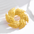 Gold Tone Olive Branch Metal Brooch Pin for Jackets and Lapels view 5