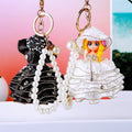 Pearl Ballgown Doll Keychains in Black White and Assorted Colors view 4