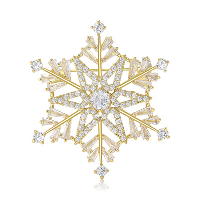 Crystal snowflake shown from the front