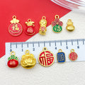 Round Metallic Lucky Bag Metal Charms with 11 Listed Options view 4