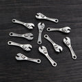 Assorted Tool Broom and Shoe Charms in Silver Tone Metal view 4