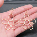 Open Flower Drop Earrings in Detailed Metal Finishes for Jewelry Making view 4