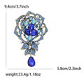 Jeweled Rose Drop Brooch Pin in Four Colorways Decorative Jewelry view 8