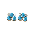 Gold Pearl X And Turquoise Necklace Bracelet Stud Styles view 5