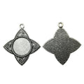 Diamond Frame Round Pendant Setting for Jewelry Making view 2