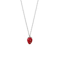 Strawberry Pendant Necklace in Red and White Options view 5