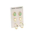 Blue Pink and Green Three Pair Mixed Earring Card Sets view 7
