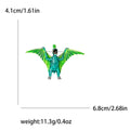 Colorful Flying Pterosaur Brooch with Wide Enamel Wings view 5