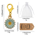 Enamel Daisy Flower Charm Gold Lobster Clasp Eight Colors view 2