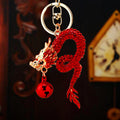 Jeweled Spirit Dragon Keychains with Fortune Loops and Loop Only Options view 10