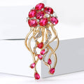 Crystal Jellyfish Brooch With Flowing Tentacles in Four Colors view 4
