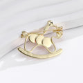 Gold Tone Horse Metal Brooch Pin for Jackets and Lapels view 4