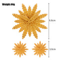 Gold Tone Orange Wheat Two Designs Metal Dangle Earrings view 2