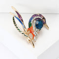 Colorful Crystal Woodpecker Brooch in 1 Style Metal Pin view 2