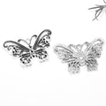 Filigree Butterfly Pendant Metal Jewelry Making Component In 4 Finishes view 7