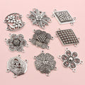 Ornate Multi-Loop Metal Connectors in Nine Floral Designs view 4