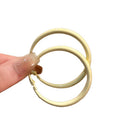 Large Cream White And Yellow Enamel Hoop Earrings Jewelry Pair view 5