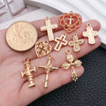 Gold-Tone Heart and Cross Metal Beads with 25 Listed Options view 3