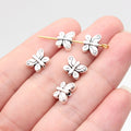 10x7.6mm 0.78g Multicolor Zinc Alloy Butterfly Loose Metal Beads for Bracelet Necklace DIY Making